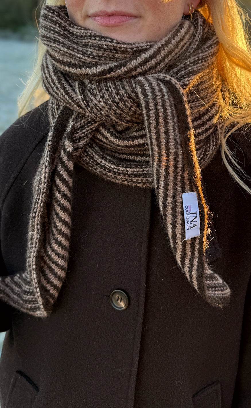 Say INA Copenhagen Tørklæde - Sophie - Dark Striped